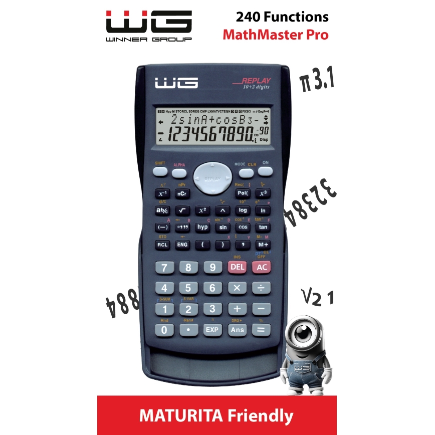 Winner Group - Znanstveni kalkulator MathMaster Pro 1xLR44 crna