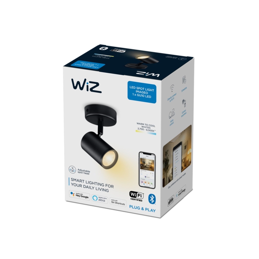 WiZ - LED Prigušiva reflektorska svjetiljka IMAGEO 1xGU10/4,9W/230V 2700-6500K CRI 90 Wi-Fi crna