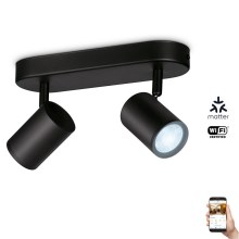 WiZ - LED Prigušiva reflektorska svjetiljka IMAGEO 2xGU10/4,9W/230V 2700-6500K Wi-Fi CRI 90 crna
