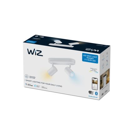 WiZ - LED Prigušiva reflektorska svjetiljka IMAGEO 2xGU10/4,9W/230V 2700-6500K Wi-Fi CRI 90 bijela