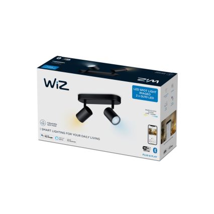 WiZ - LED Prigušiva reflektorska svjetiljka IMAGEO 2xGU10/4,9W/230V 2700-6500K Wi-Fi CRI 90 crna