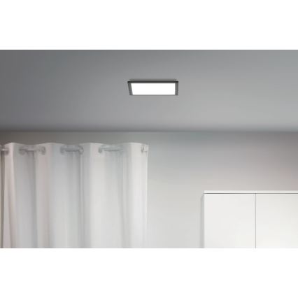 WiZ - LED Prigušiva stropna svjetiljka SUPERSLIM LED/12W/230V 2700-6500K Wi-Fi crna