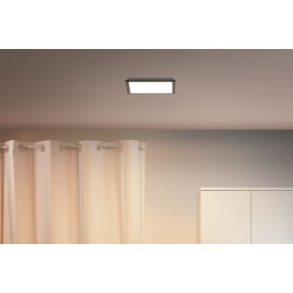 WiZ - LED Prigušiva stropna svjetiljka SUPERSLIM LED/12W/230V 2700-6500K Wi-Fi crna