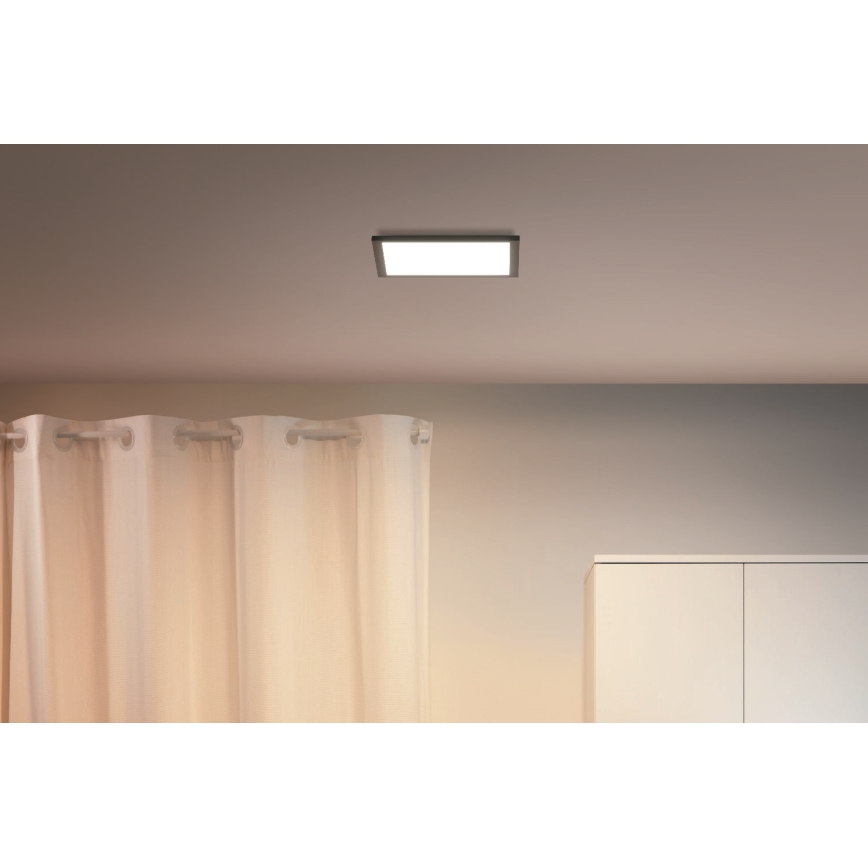 WiZ - LED Prigušiva stropna svjetiljka SUPERSLIM LED/12W/230V 2700-6500K Wi-Fi crna