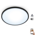 WiZ - LED Prigušiva stropna svjetiljka SUPERSLIM LED/14W/230V 2700-6500K Wi-Fi crna
