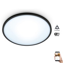 WiZ - LED Prigušiva stropna svjetiljka SUPERSLIM LED/16W/230V 2700-6500K Wi-Fi crna