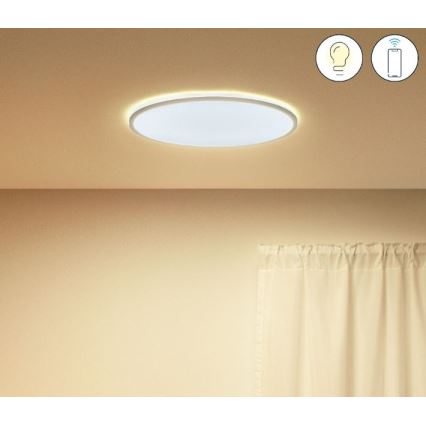 WiZ -LED Prigušiva stropna svjetiljka SUPERSLIM LED/22W/230V 2700-6500K Wi-Fi bijela