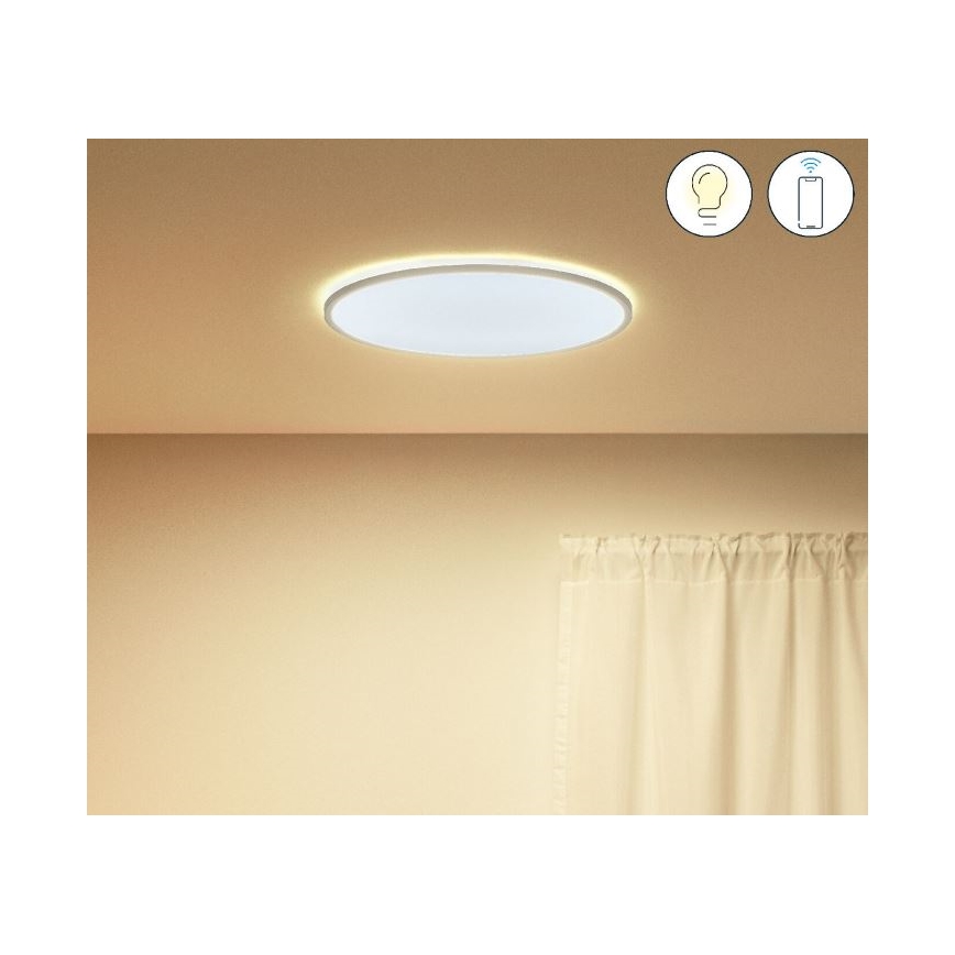WiZ -LED Prigušiva stropna svjetiljka SUPERSLIM LED/22W/230V 2700-6500K Wi-Fi bijela