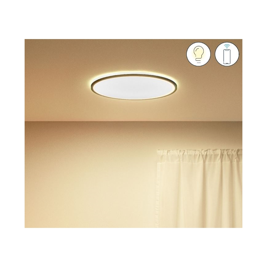 WiZ - LED Prigušiva stropna svjetiljka SUPERSLIM LED/22W/230V 2700-6500K Wi-Fi crna