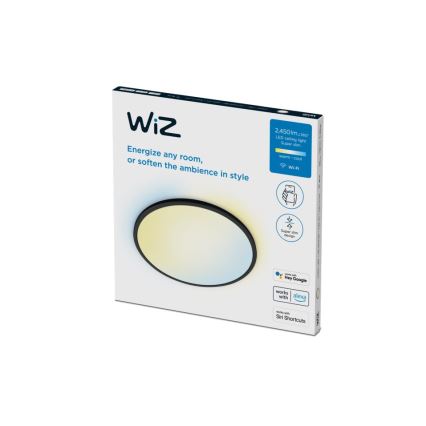 WiZ - LED Prigušiva stropna svjetiljka SUPERSLIM LED/22W/230V 2700-6500K Wi-Fi crna