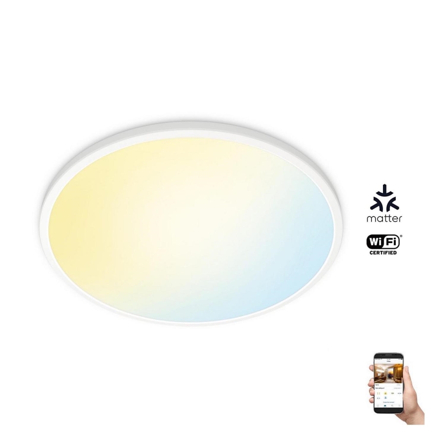 WiZ - LED Prigušiva stropna svjetiljka SUPERSLIM LED/32W/230V 2700-6500K Wi-Fi bijela