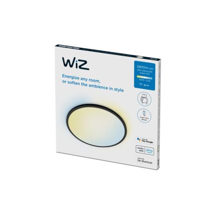 WiZ - LED Prigušiva stropna svjetiljka SUPERSLIM LED/32W/230V 2700-6500K Wi-Fi crna