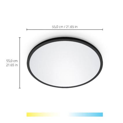 WiZ - LED Prigušiva stropna svjetiljka SUPERSLIM LED/32W/230V 2700-6500K Wi-Fi crna