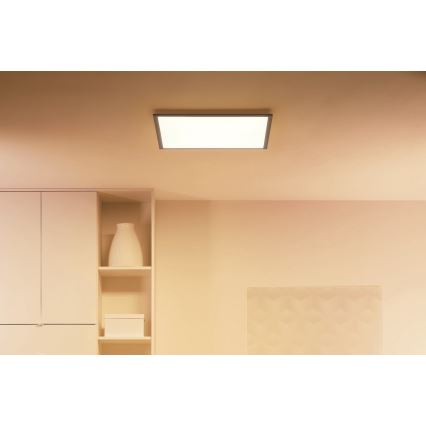 WiZ - LED Prigušiva stropna svjetiljka SUPERSLIM LED/36W/230V 2700-6500K Wi-Fi crna