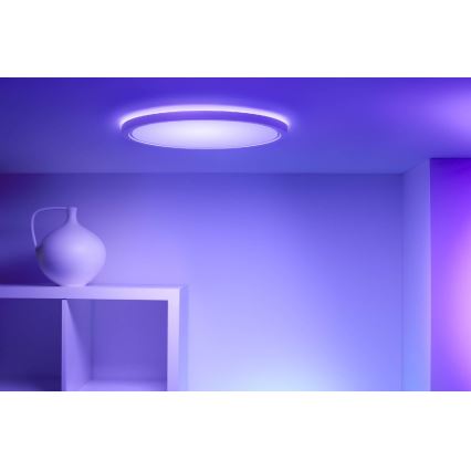 WiZ - LED RGB Prigušiva stropna svjetiljka SUPERSLIM LED/22W/230V 2700-6500K Wi-Fi bijela