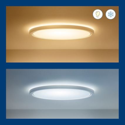 WiZ - LED RGB Prigušiva stropna svjetiljka SUPERSLIM LED/22W/230V 2700-6500K Wi-Fi bijela