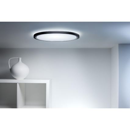 WiZ - LED RGB Prigušiva stropna svjetiljka SUPERSLIM LED/22W/230V 2700-6500K Wi-Fi crna