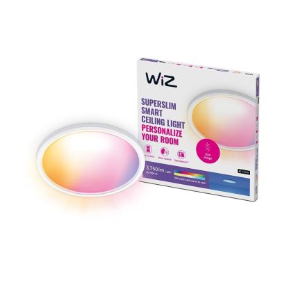 WiZ - LED RGB Prigušiva stropna svjetiljka SUPERSLIM LED/32W/230V 2700-6500K Wi-Fi bijela