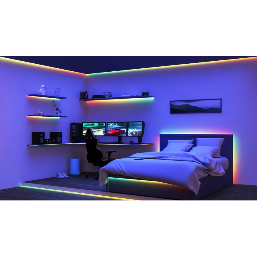 WiZ - LED RGBIC Prigušiva traka 10m LED/21W/230V 2700-6500K Wi-Fi