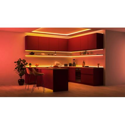 WiZ - LED RGBIC prigušivačka traka 4m LED/10,2W/5V 2700-6500K Wi-Fi