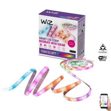 WiZ - LED RGBIC prigušivi trak 10m LED/21W/230V 2700-6500K Wi-Fi