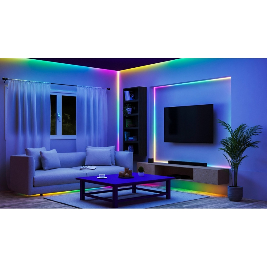 WiZ - LED RGBIC prigušivi trak 10m LED/21W/230V 2700-6500K Wi-Fi