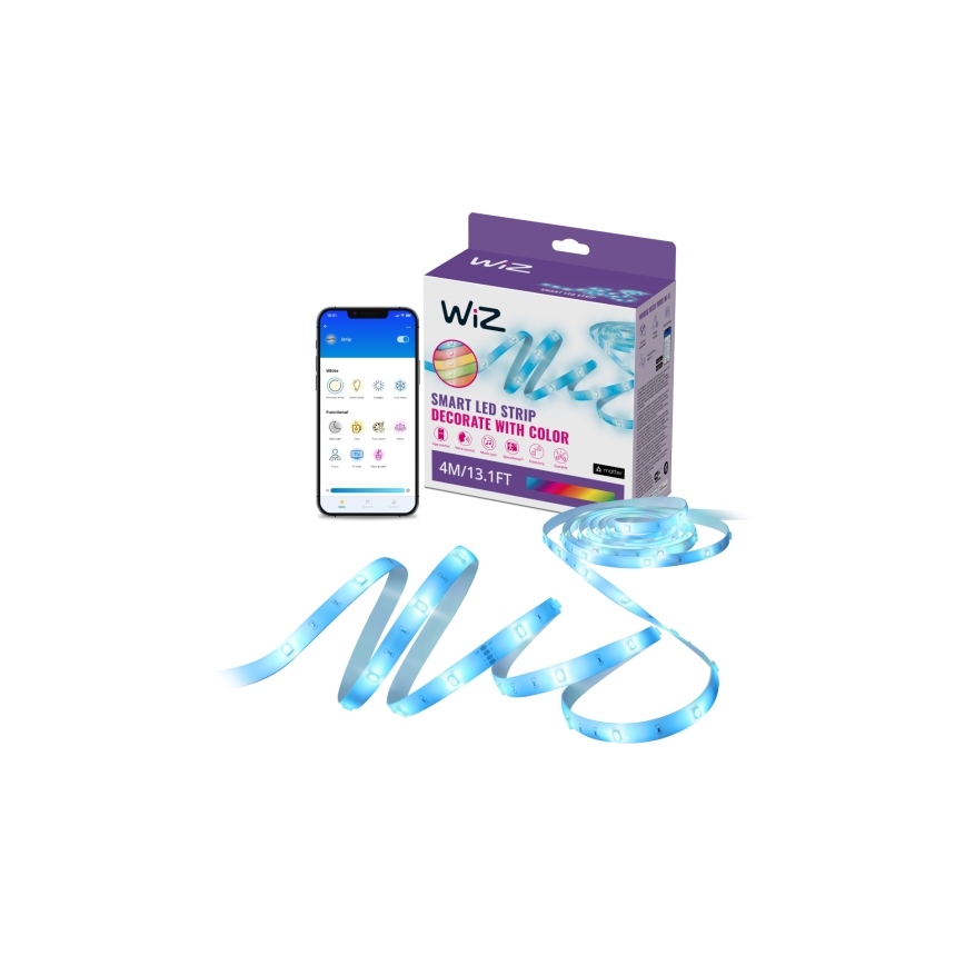 WiZ - LED RGBW prigušivačka traka 4m LED/6,5/230V 2700-6500K Wi-Fi