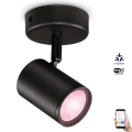 WiZ - LED RGBW Prigušiva reflektorska svjetiljka IMAGEO 1xGU10/4,9W/230V CRI 90 Wi-Fi crna