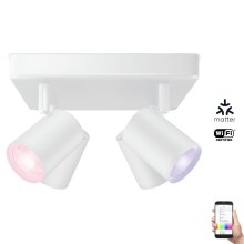 WiZ - LED RGBW Prigušiva reflektorska svjetiljka IMAGEO 4xGU10/4,9W/230V 2200-6500K Wi-Fi CRI 90 bijela