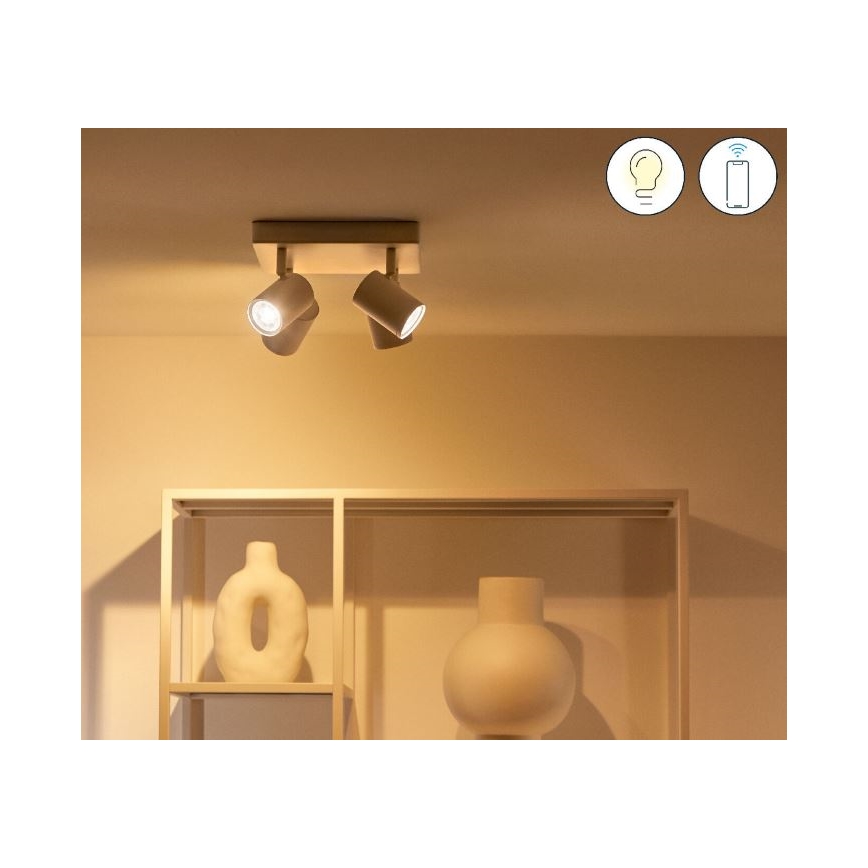 WiZ - LED RGBW Prigušiva reflektorska svjetiljka IMAGEO 4xGU10/4,9W/230V 2200-6500K Wi-Fi CRI 90 bijela