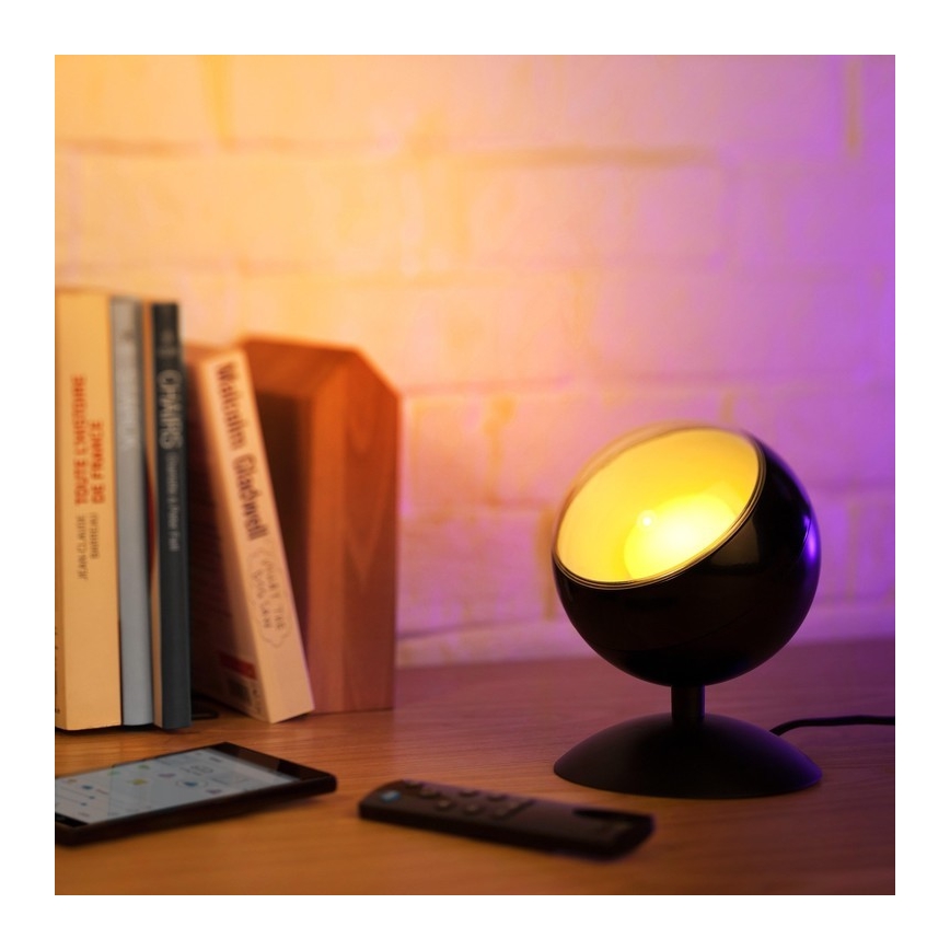WiZ -LED RGBW Prigušiva stolna lampa QUEST LED/13W/230V 2200-6500K Wi-Fi crna