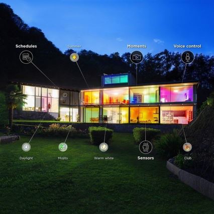 WiZ -LED RGBW Prigušiva stolna lampa QUEST LED/13W/230V 2200-6500K Wi-Fi crna