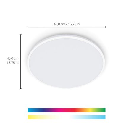 WiZ - LED RGBW Prigušiva stropna svjetiljka RUNE LED/21W/230V 2700-6500K Wi-Fi bijela