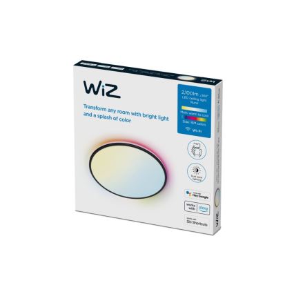 WiZ - LED RGBW Prigušiva stropna svjetiljka RUNE LED/21W/230V 2700-6500K Wi-Fi crna