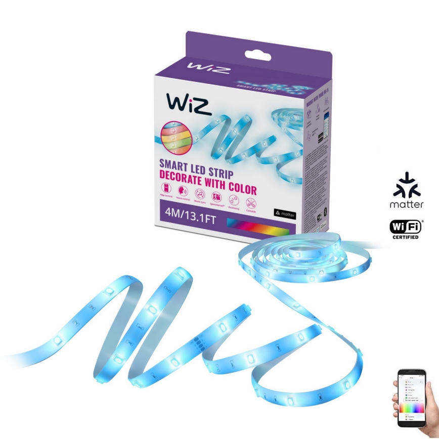 WiZ - LED RGBW Prigušiva traka 4m LED/6,5/230V 2700-6500K Wi-Fi