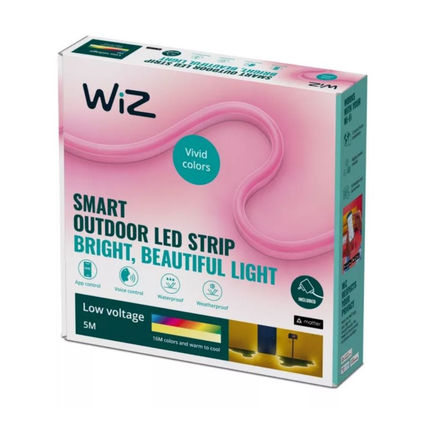 WiZ - LED RGBW Prigušiva vanjska traka 5m LED/24W/230V 2700-5000K Wi-Fi IP65