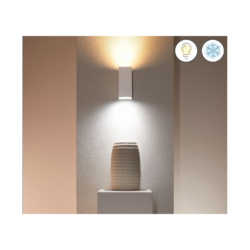 WiZ - LED RGBW Prigušiva zidna svjetiljka UP&DOWN 2xGU10/4,7W/230V 2200-6500K Wi-Fi CRI 90 bijela
