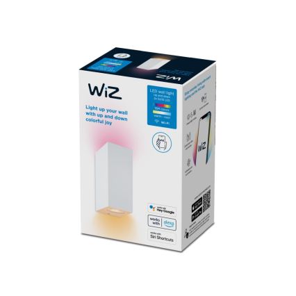 WiZ - LED RGBW Prigušiva zidna svjetiljka UP&DOWN 2xGU10/4,7W/230V 2200-6500K Wi-Fi CRI 90 bijela