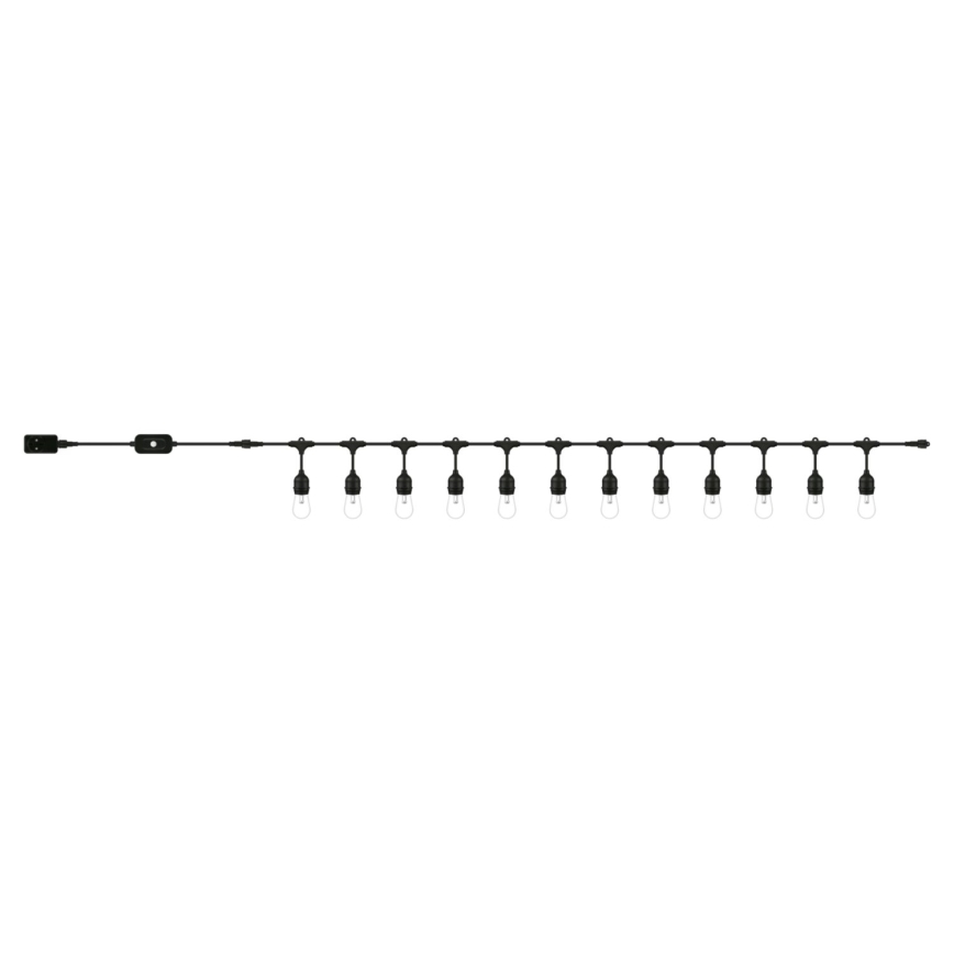 WiZ - LED RGBW Prigušivi vanjski lanac 12xLED 14,4m IP65 2700-5000K Wi-Fi
