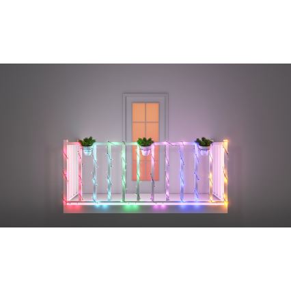 WiZ - LED RGBW Prigušivi vanjski lanac 160xLED 20m IP44 2700-5000K Wi-Fi