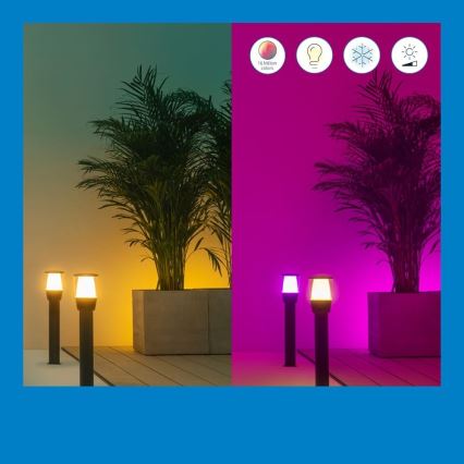 WiZ - LED RGBW vanjska svjetiljka s prigušivanjem ELPAS LED/4,8W/12/230V 2700-5000K IP65 Wi-Fi