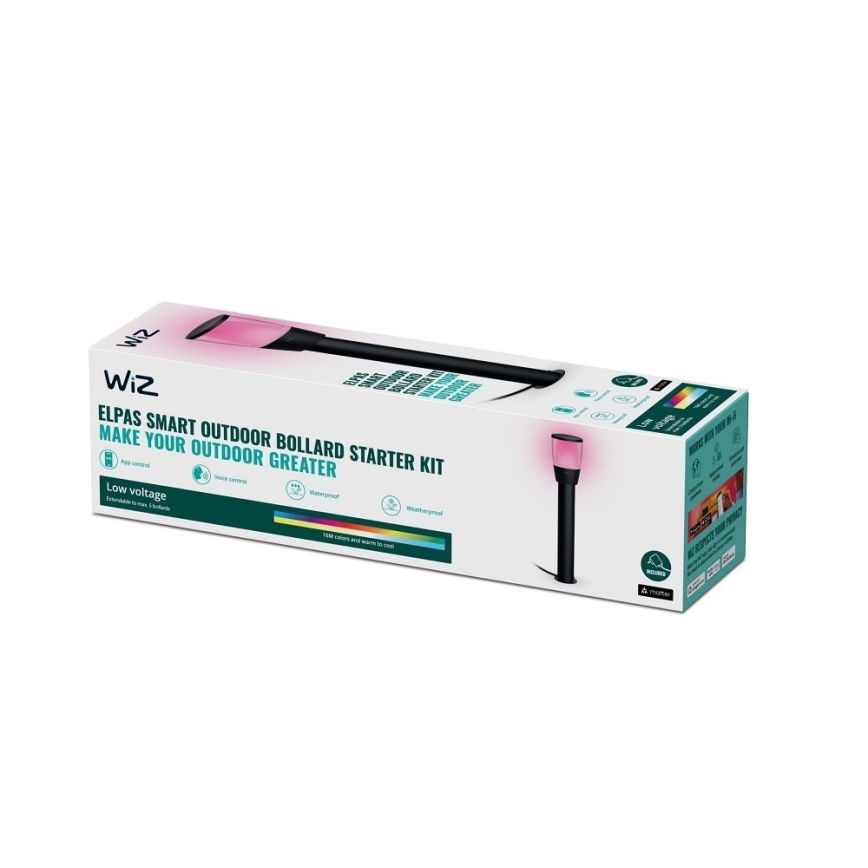 WiZ - LED RGBW vanjska svjetiljka s prigušivanjem ELPAS LED/4,8W/12/230V 2700-5000K IP65 Wi-Fi