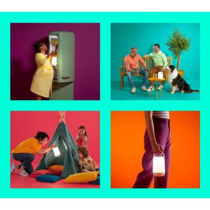 WiZ - LED RGBW prijenosna lampa s prigušivanjem MOBILE LED/13,5W/5V 2200-6500K Wi-Fi 1800 mAh