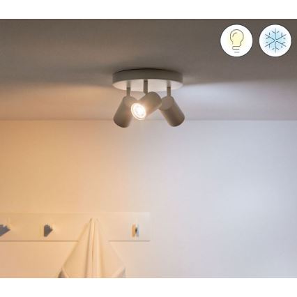 WiZ - LED RGBW prigušivo ugradbeno svjetlo IMAGEO 3xGU10/4,9W/230V 2200-6500K Wi-Fi CRI 90 bijela