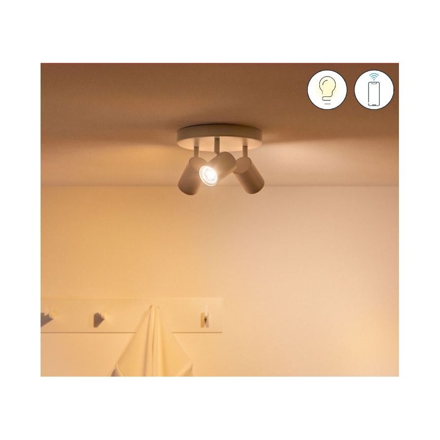 WiZ - LED RGBW prigušivo ugradbeno svjetlo IMAGEO 3xGU10/4,9W/230V 2200-6500K Wi-Fi CRI 90 bijela