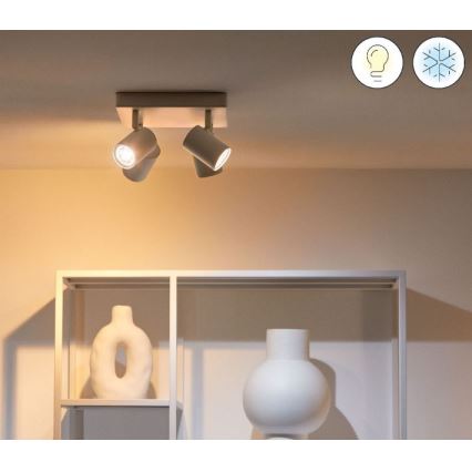 WiZ - LED RGBW Dimmabilno ugradbeno svjetlo IMAGEO 4xGU10/4,9W/230V 2200-6500K Wi-Fi CRI 90 bijela