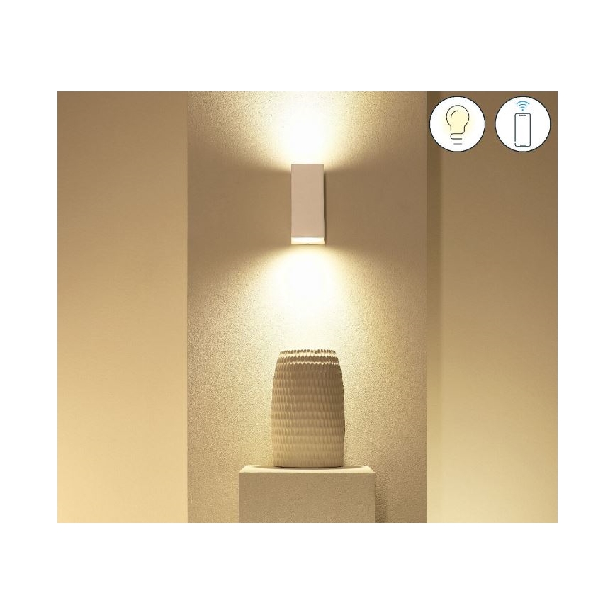 WiZ - LED RGBW zidno svjetlo s prigušivanjem UP&DOWN 2xGU10/4,7W/230V 2200-6500K Wi-Fi CRI 90 bijela