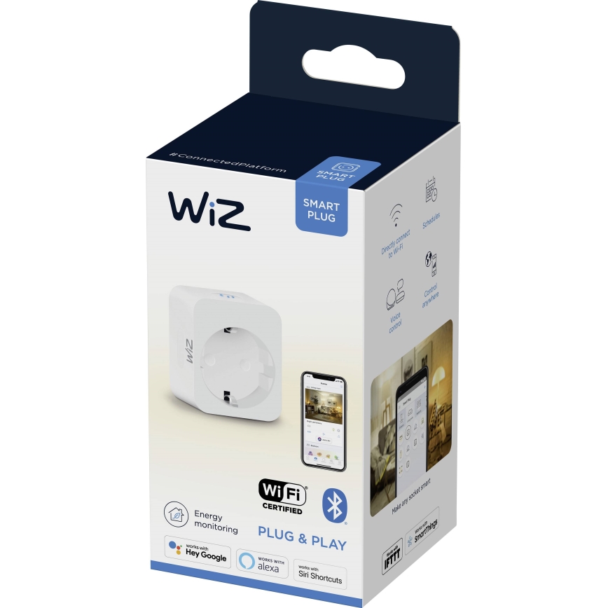 WiZ - Pametna utičnica F 2300W + power meter Wi-Fi SCHUKO