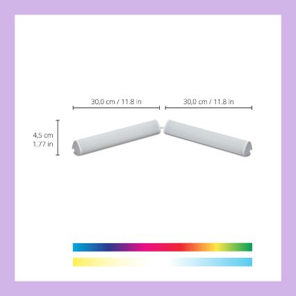 WiZ - SET 2x LED RGBW Dimmabilna lampa BAR LED/5,5W/230V 2200-6500K Wi-Fi
