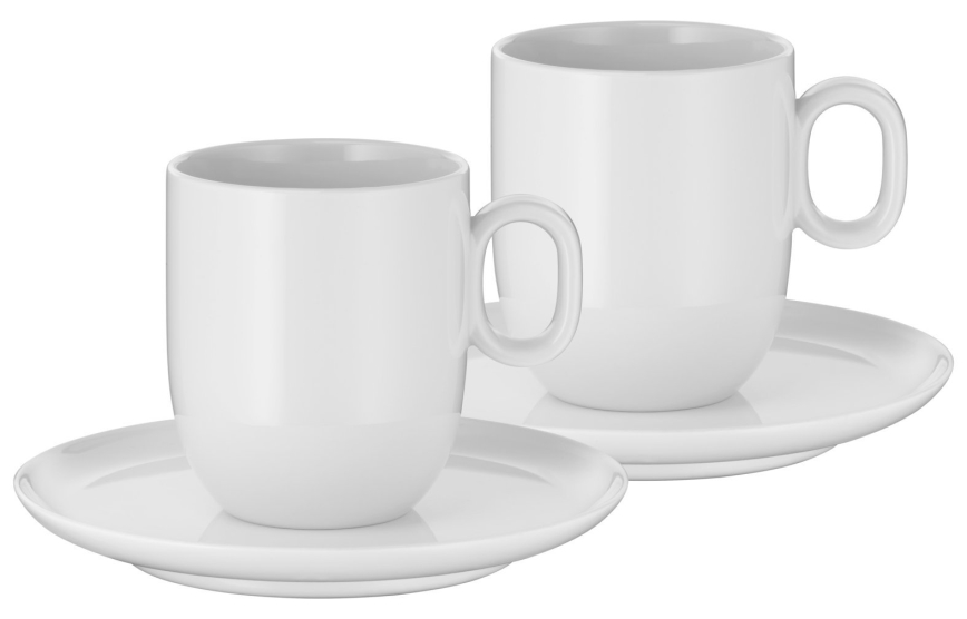 WMF - SET 2x Šalica za café creme s tanjurićem BARISTA 170 ml bijela